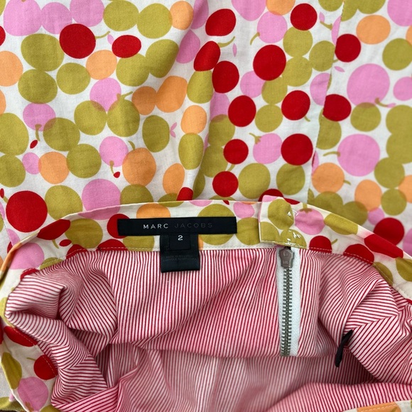 Marc Jacobs Y2K Multicolor Polka Dot Flouncy Midi Skirt With Pockets Size 2 - Picture 5 of 7